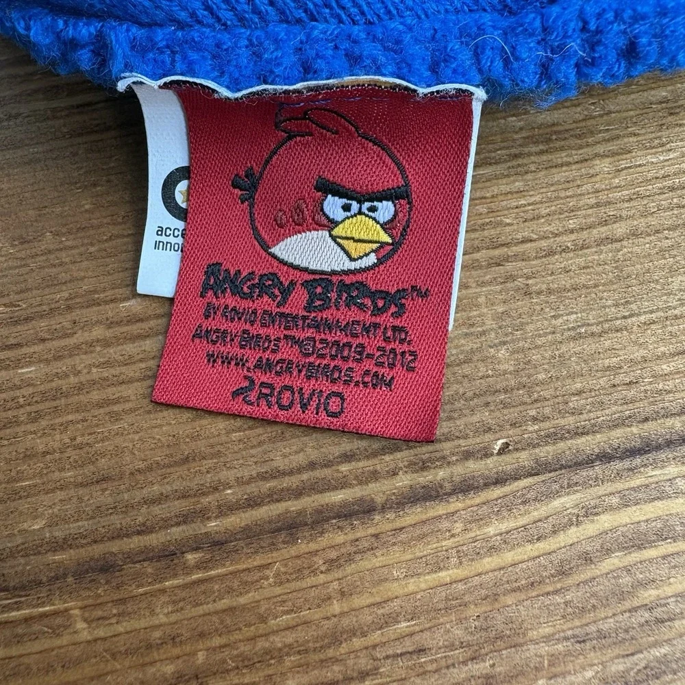 Angry Birds Kids Beanie Hat Blue Black Red Bird Rovio 2009-2012 Youth Cap